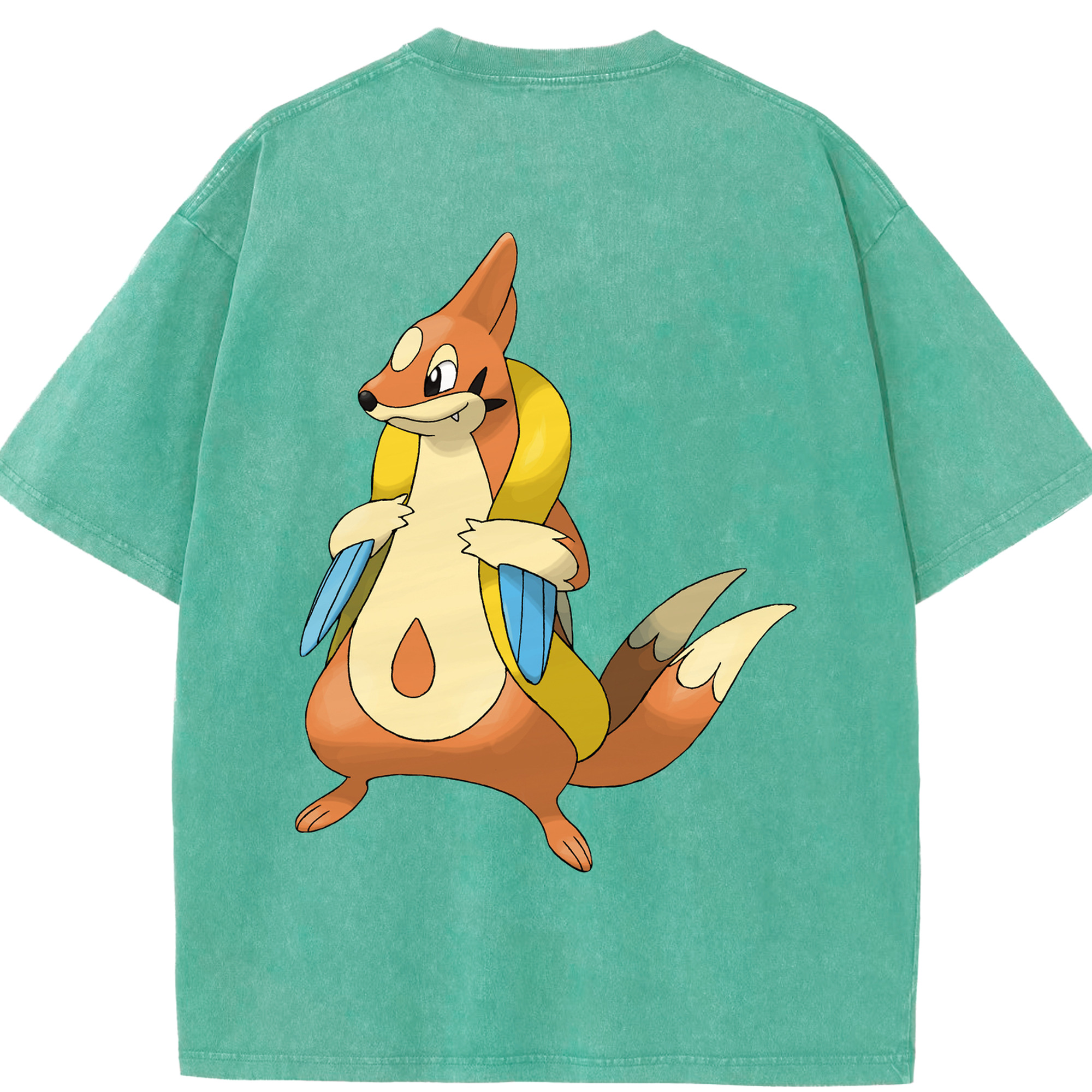 （画像用） ポケットモンスター Pokémon 綿100% ヴィンテージ風 半袖Tシャツ（背面プリント）